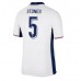 Maillot de foot Angleterre John Stones #5 Domicile vêtements Europe 2024 Manches Courtes